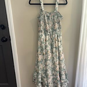 Floral Maxi Dress with Ruffle Hem